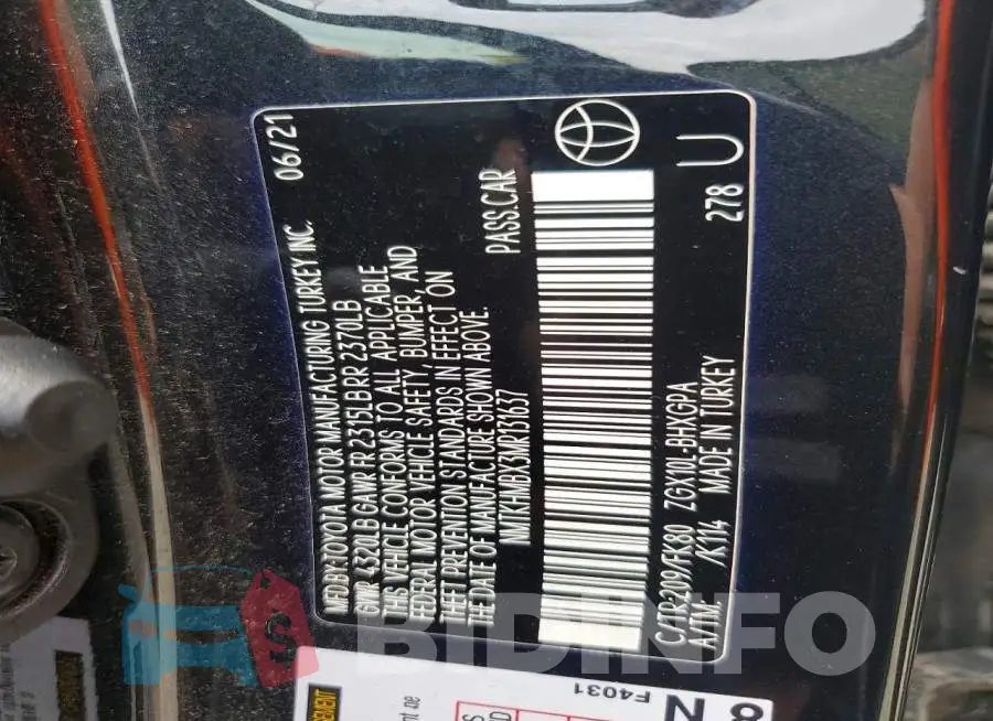 NMTKHMBX3MR131637 Photo# 12
