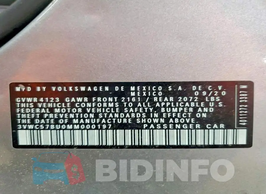 3VWC57BU0MM000197 Photo# 12