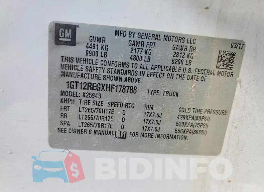 1GT12REGXHF178788 Photo# 12