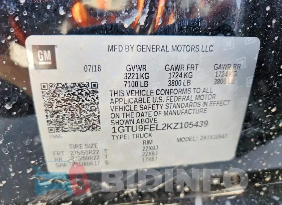 1GTU9FEL2KZ105439 Photo# 12