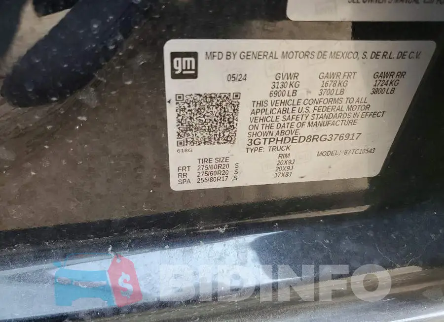 3GTPHDED8RG376917 Photo# 13