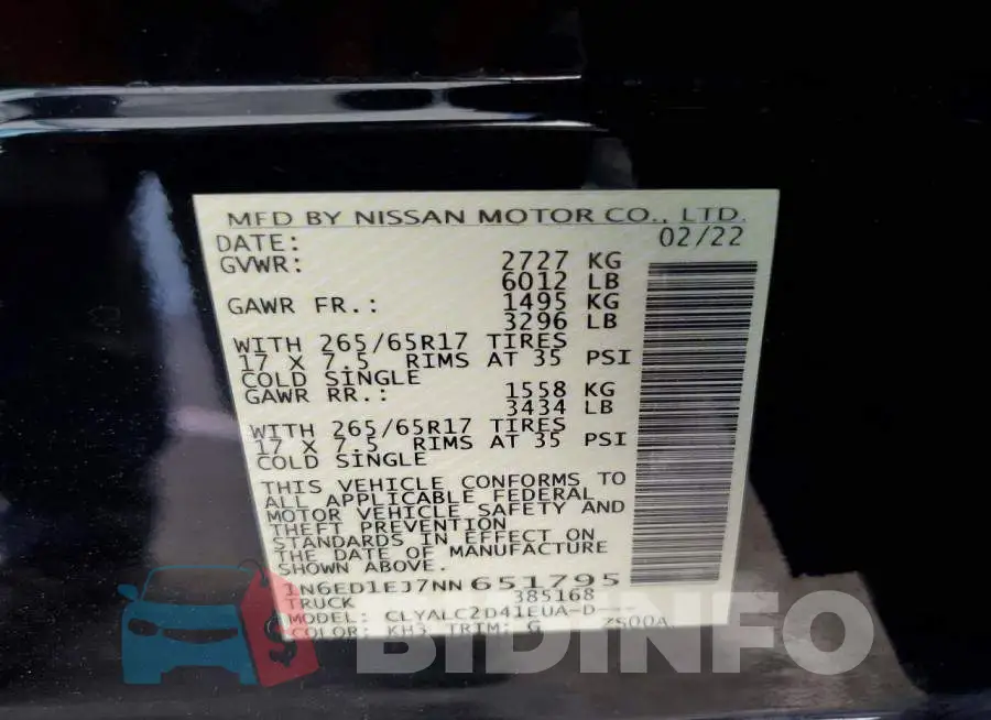 1N6ED1EJ7NN651795 Photo# 12