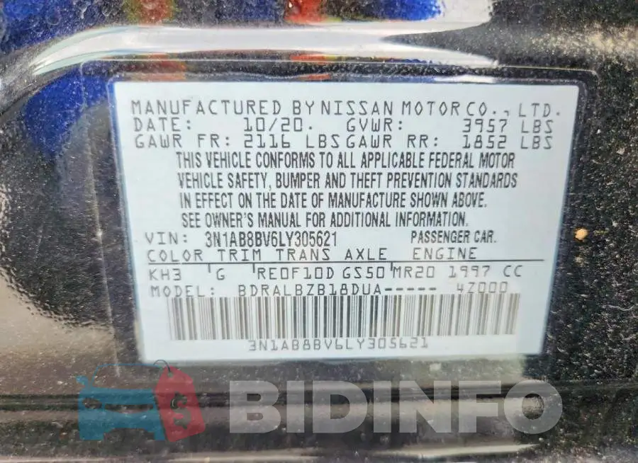 3N1AB8BV6LY305621 Photo# 12