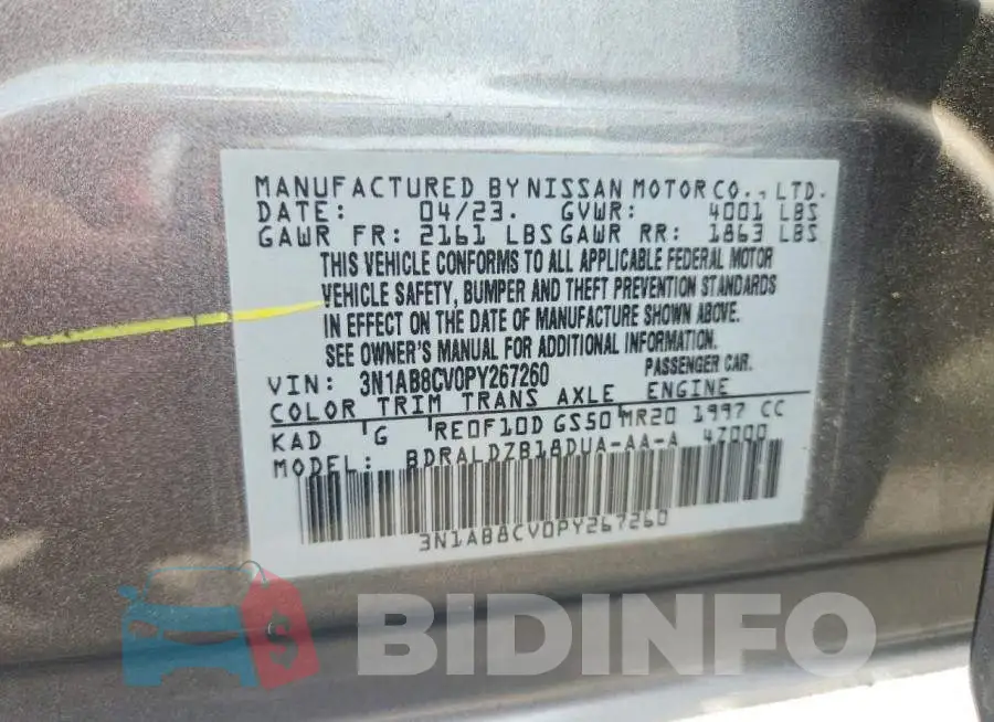 3N1AB8CV0PY267260 Photo# 12