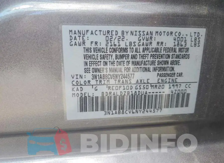 3N1AB8CV6NY244577 Photo# 12