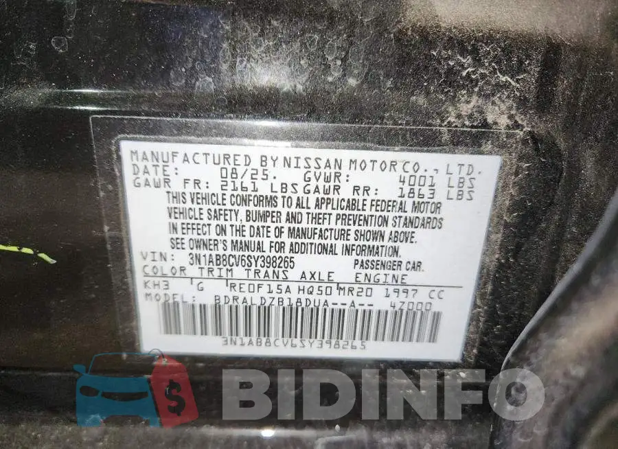 3N1AB8CV6SY398265 Photo# 13