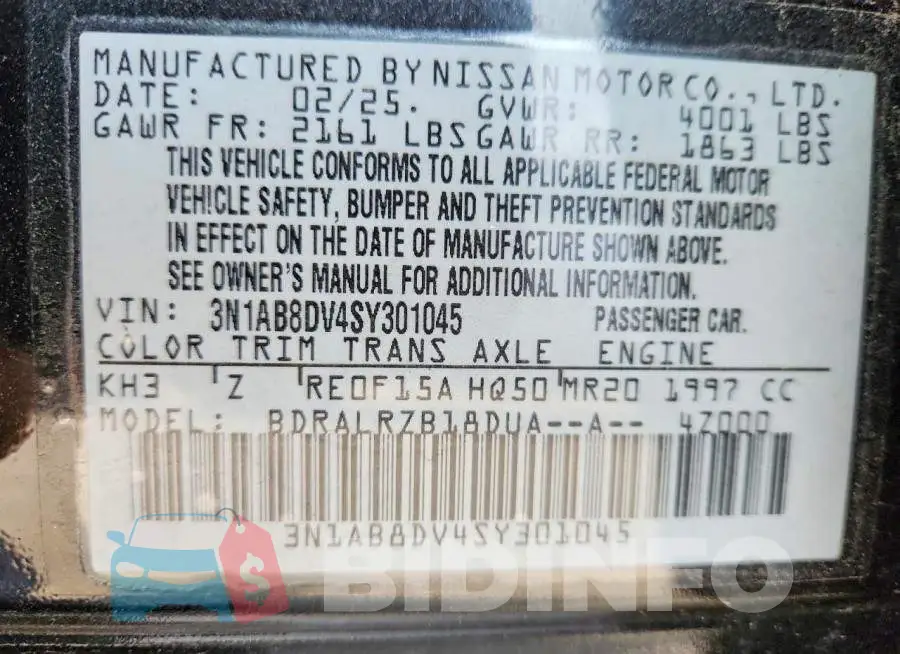 3N1AB8DV4SY301045 Photo# 12