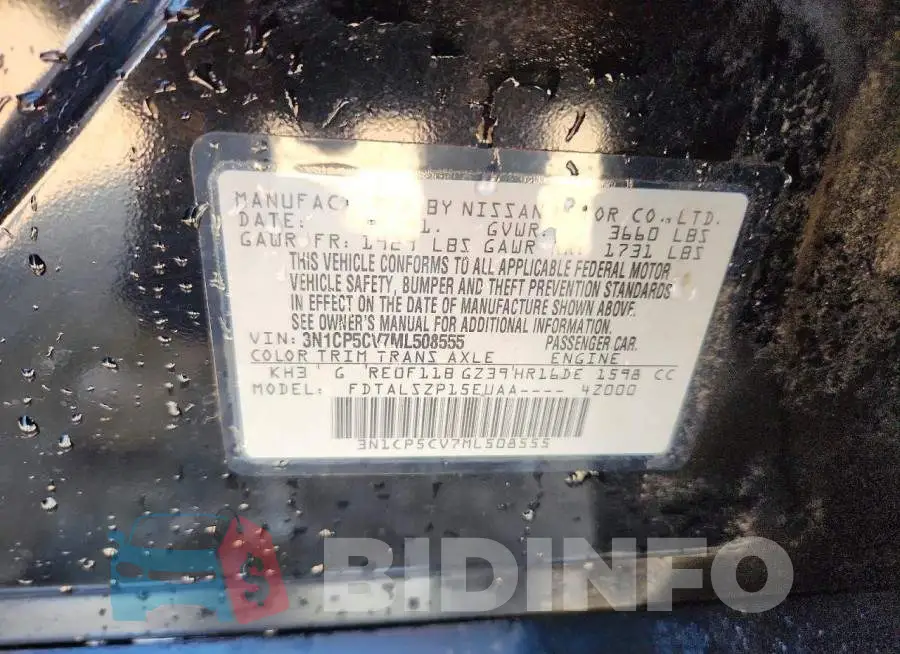 3N1CP5CV7ML508555 Photo# 13