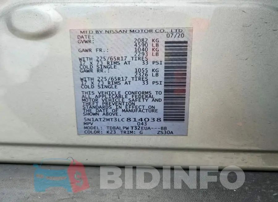 5N1AT2MT3LC814038 Photo# 13