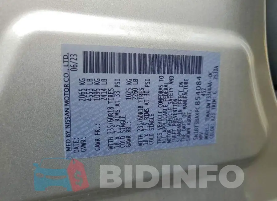 5N1BT3BAXPC854084 Photo# 13