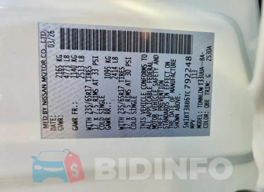 5N1BT3BB6TC792248 Photo# 13