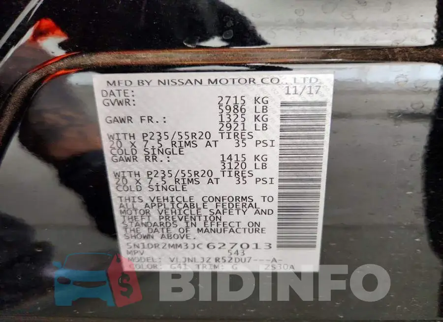 5N1DR2MM3JC627013 Photo# 13