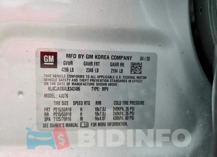 KL4CJASB4LB342486 Photo# 12