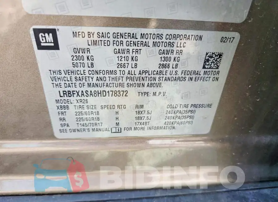 LRBFXASA8HD178372 Photo# 13