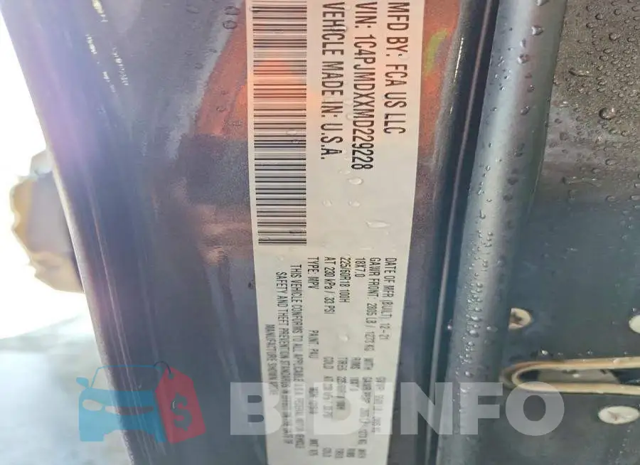1C4PJMDXXMD229228 Photo# 13