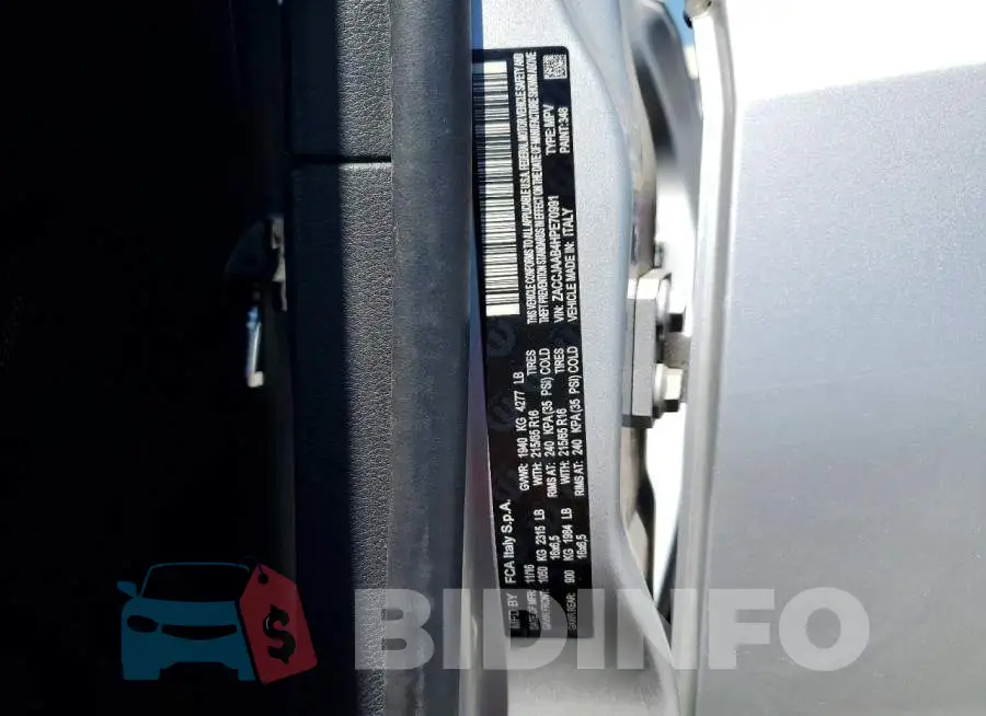 ZACCJAAB4HPE70991 Photo# 12