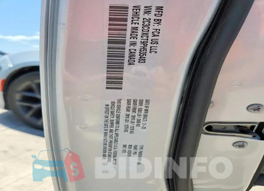2C3CDXCT9PH535483 Photo# 12
