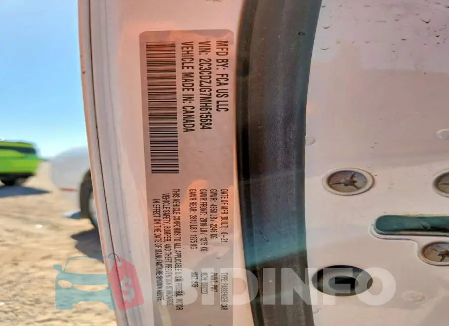 2C3CDZJG7MH615684 Photo# 12