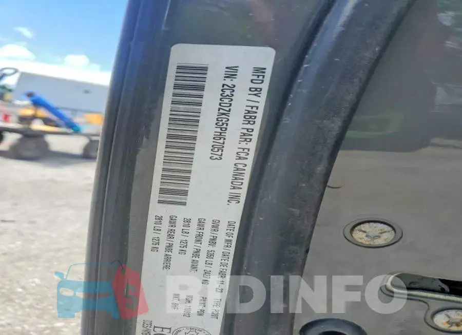 2C3CDZKG5PH670573 Photo# 12