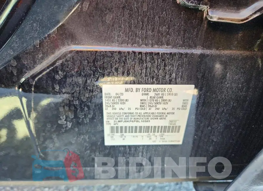 2LMPJ8KP6PBL10585 Photo# 13