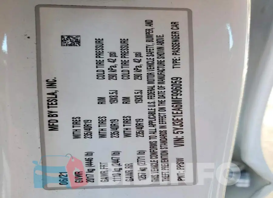 5YJ3E1EA6MF996059 Photo# 12