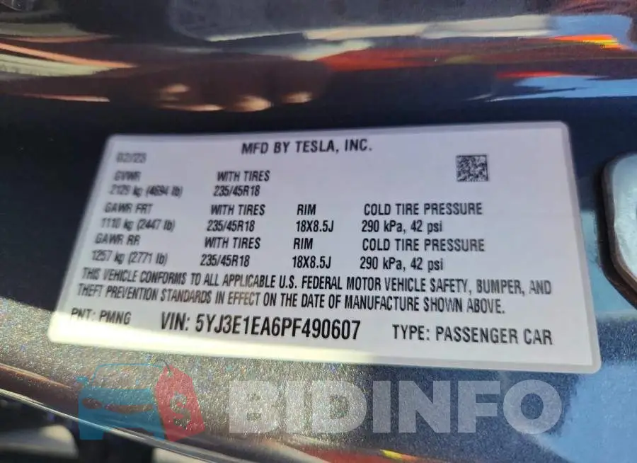 5YJ3E1EA6PF490607 Photo# 12
