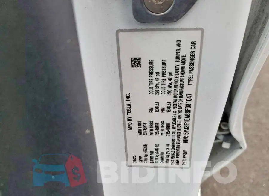 5YJ3E1EA8SF081047 Photo# 12