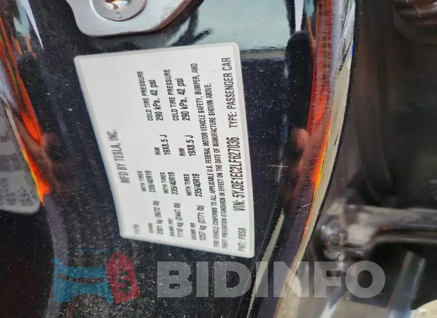 5YJ3E1EC2LF627036 Photo# 12