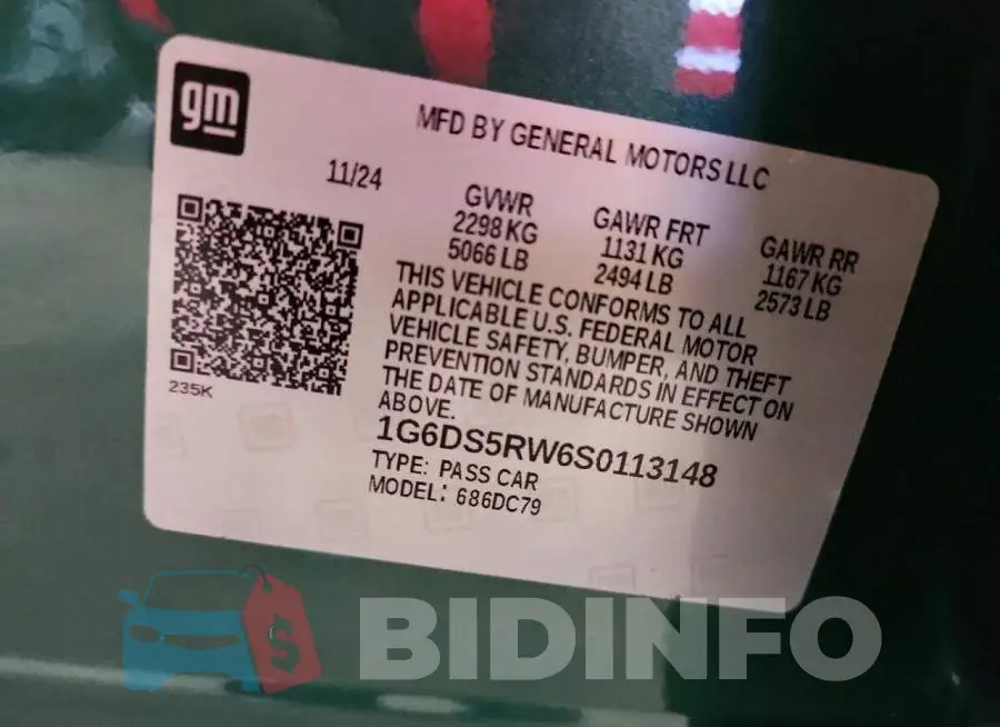 1G6DS5RW6S0113148 Photo# 13