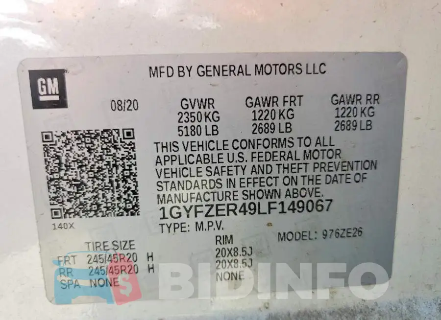 1GYFZER49LF149067 Photo# 13
