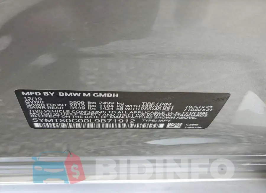 5YMTS0C00L9B71912 Photo# 13