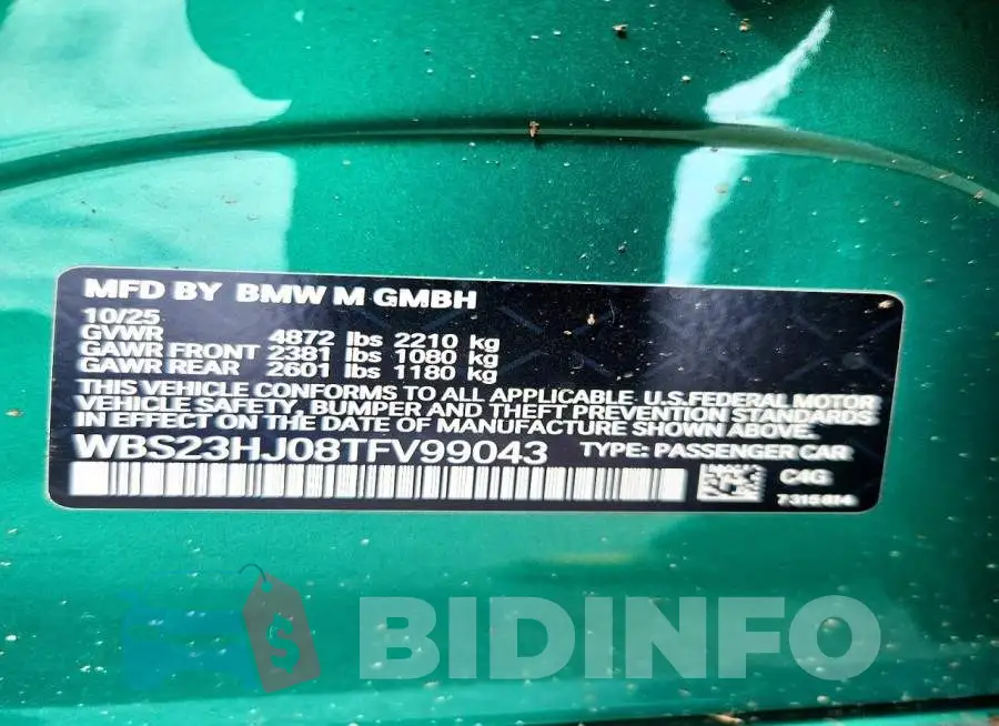 WBS23HJ08TFV99043 Photo# 12