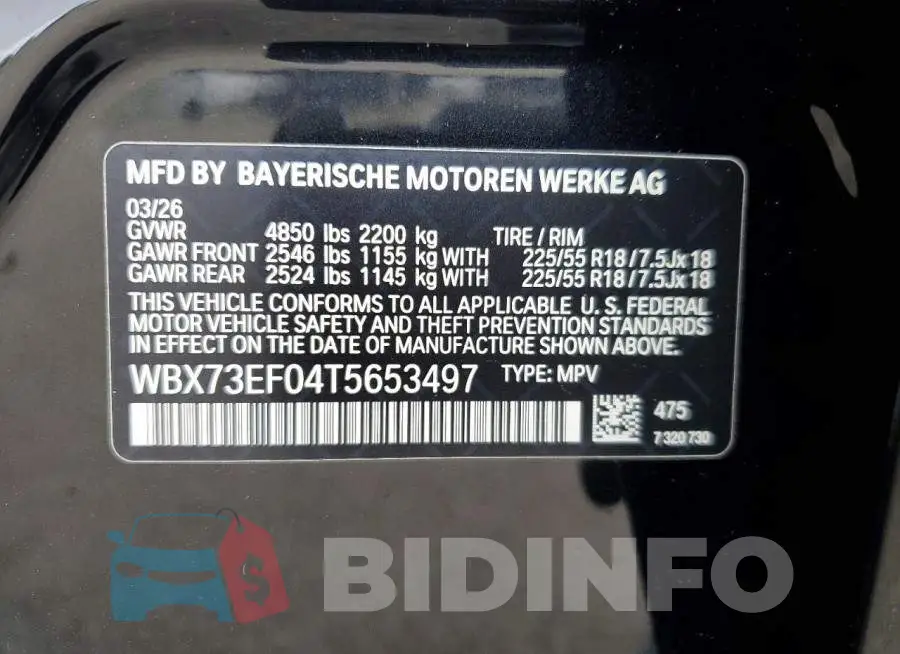 WBX73EF04T5653497 Photo# 13