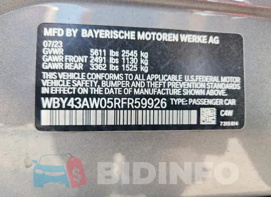 WBY43AW05RFR59926 Photo# 12