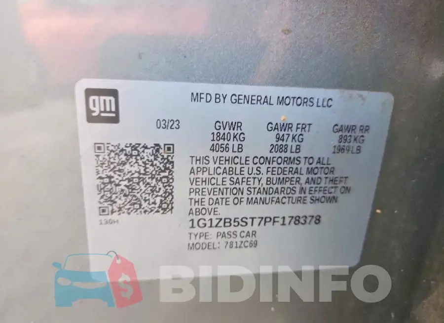 1G1ZB5ST7PF178378 Photo# 12
