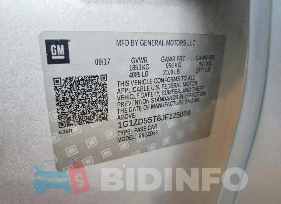 1G1ZD5ST6JF125009 Photo# 12