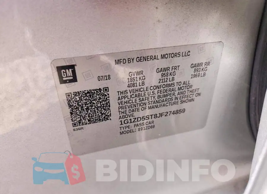 1G1ZD5ST8JF274859 Photo# 12