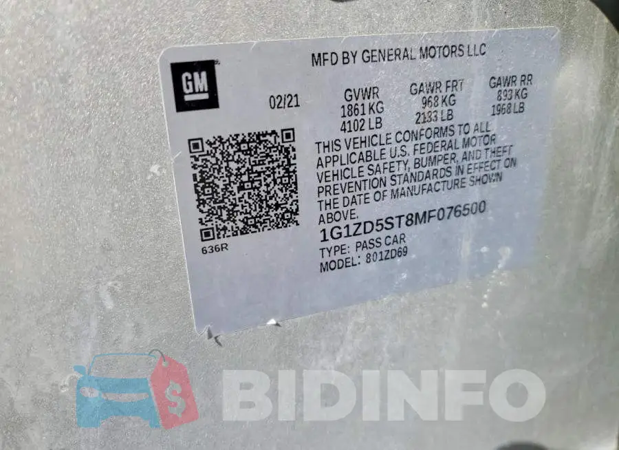 1G1ZD5ST8MF076500 Photo# 12