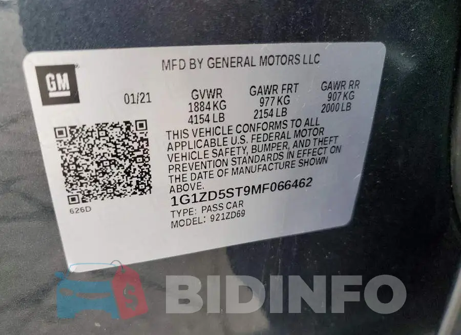 1G1ZD5ST9MF066462 Photo# 12