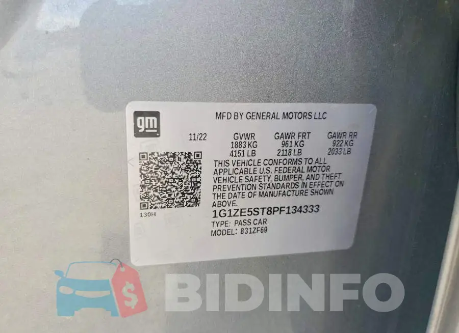 1G1ZE5ST8PF134333 Photo# 12