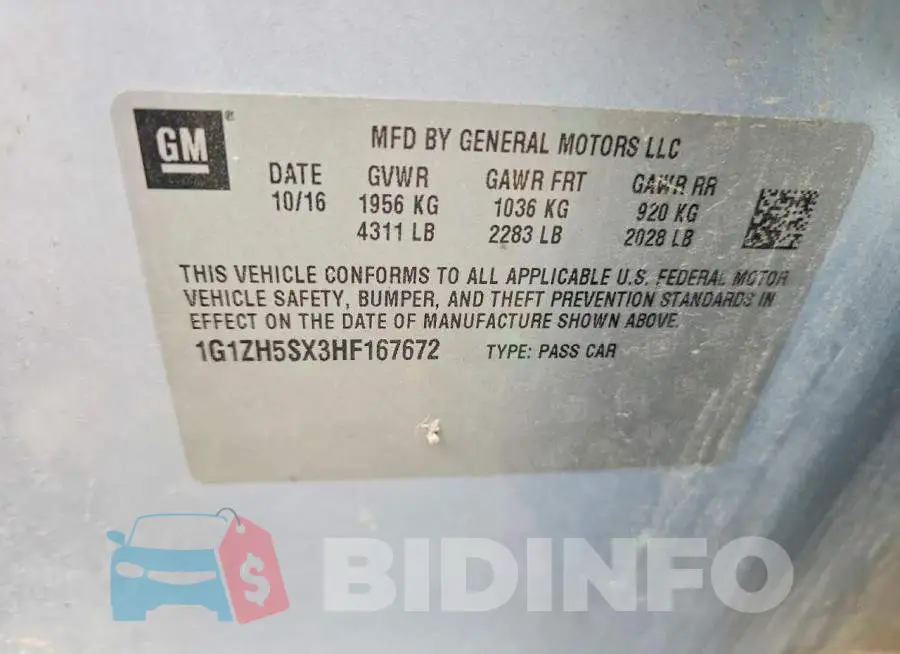 1G1ZH5SX3HF167672 Photo# 12