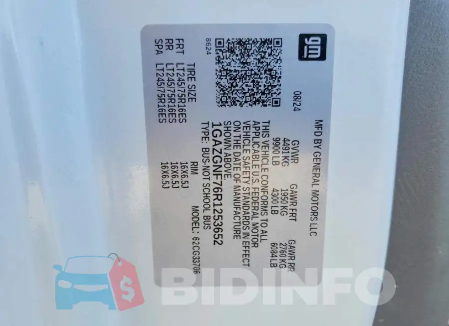 1GAZGNF76R1253652 Photo# 13