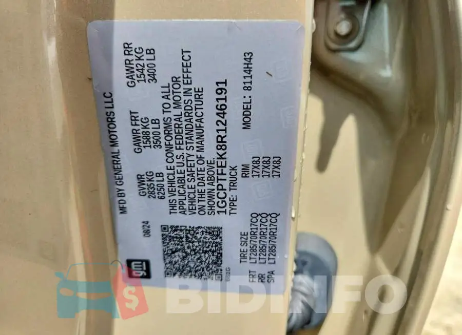 1GCPTFEK8R1246191 Photo# 12