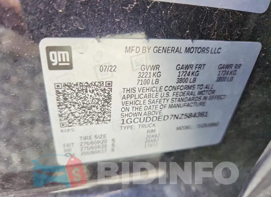 1GCUDDED7NZ584361 Photo# 12