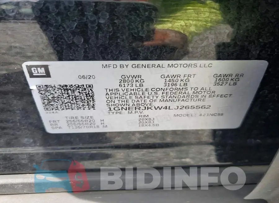 1GNERJKW4LJ265562 Photo# 13