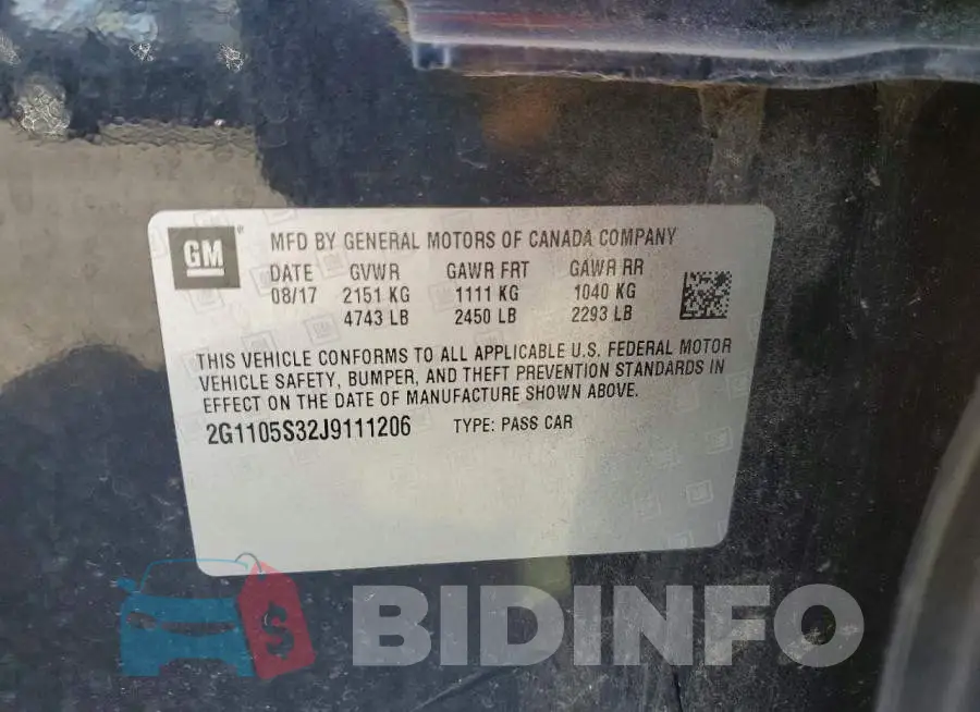 2G1105S32J9111206 Photo# 12