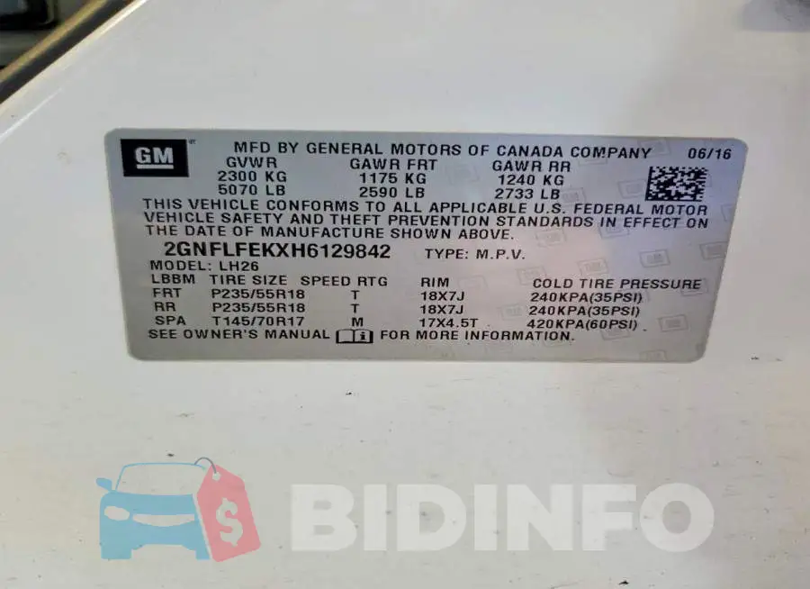 2GNFLFEKXH6129842 Photo# 13
