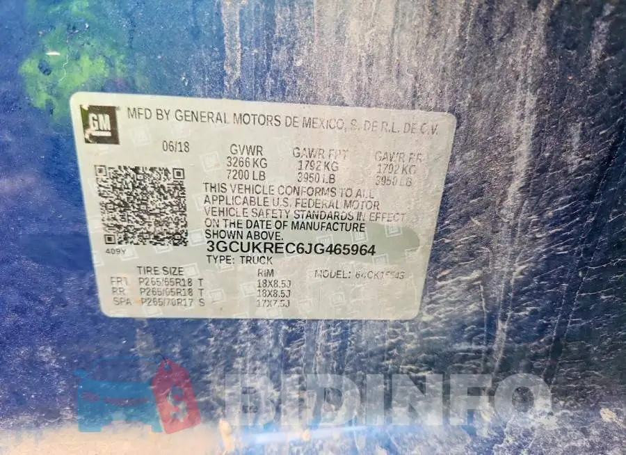 3GCUKREC6JG465964 Photo# 12