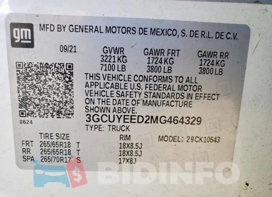 3GCUYEED2MG464329 Photo# 12