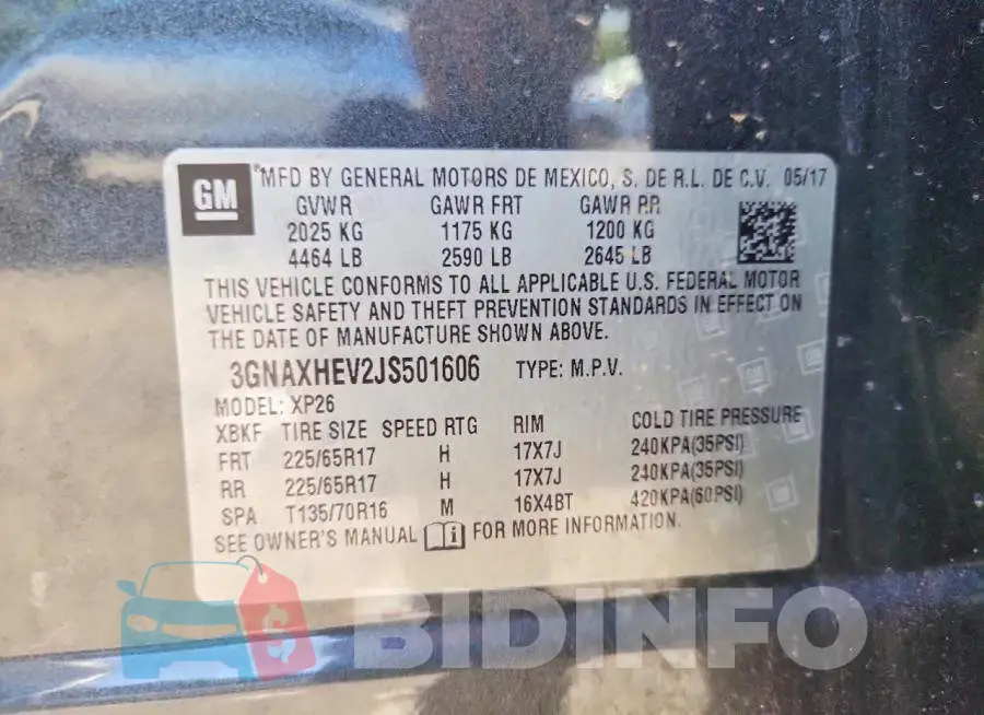 3GNAXHEV2JS501606 Photo# 12